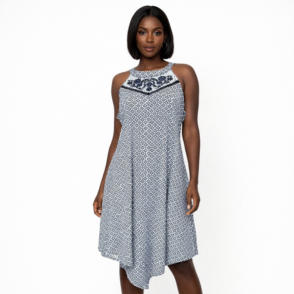 Perseption Boho Dress Large Beachy Flowy Feminine Romantic